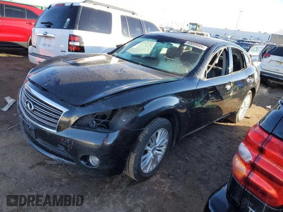 2012 Infiniti M37 with VIN JN1BY1AR6CM392633, listed as a Copart auction lot 80099504 with 190,542 mi miles and Salvage Title. Bid and sale history available at carsss.com. Image 1.