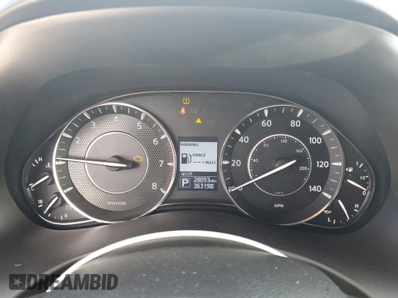 2020 Nissan Armada Platinum with VIN JN8AY2NF5L9360651, listed as a Copart auction lot 80011224 with 28,093 mi miles and Salvage Title. Bid and sale history available at carsss.com. Image 9.