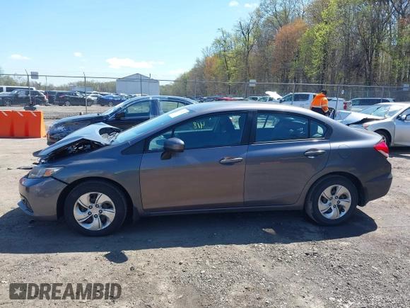 2014 Honda Civic LX with VIN 2HGFB2F50EH513868, listed as a IAAI auction lot 41986283 with 160,391 mi miles and . Bid and sale history available at DreamBid. Image 14.