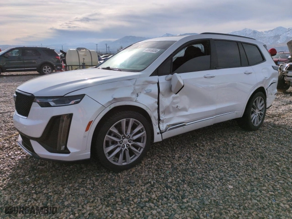 2021 Cadillac XT6 Sport with VIN 1GYKPGRS3MZ208919, listed as a Copart auction lot 83849034 with 72,613 mi miles and Salvage Title. Bid and sale history available at carsss.com. Image 1.