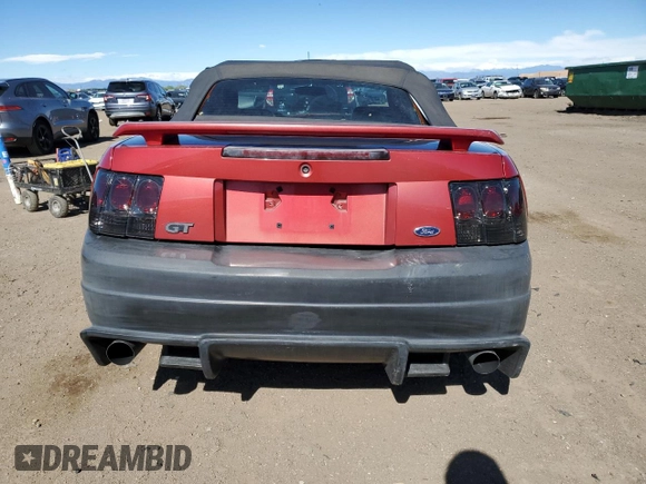 2001 Ford Mustang GT Deluxe with VIN 1FAFP45X21F124584, listed as a Copart auction lot 54274484 with 108,110 mi miles and Salvage Title. Bid and sale history available at carsss.com. Image 6.