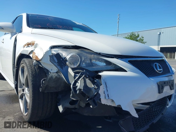 2012 Lexus IS 250 with VIN JTHBF5C23C5173325, listed as a IAAI auction lot 41612562 with Not provided miles and . Bid and sale history available at DreamBid. Image 6.