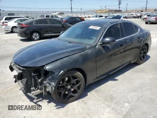 2019 Alfa Romeo Giulia with VIN ZARFAMAN9K7621410, listed as a Copart auction lot 61482605 with 116,728 mi miles and Salvage title. Bid and sale history available at DreamBid. Image 1.