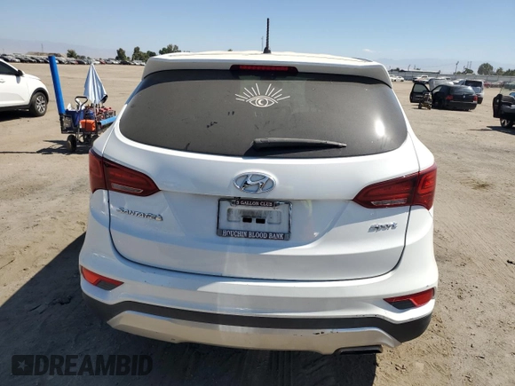 2018 Hyundai Santa Fe 2.4L with VIN 5XYZT3LB3JG511890, listed as a Copart auction lot 65801515 with 127,484 mi miles and Clean title. Bid and sale history available at DreamBid. Image 6.