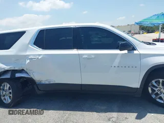2021 Chevrolet Traverse LS with VIN 1GNERFKWXMJ201136, listed as a IAAI auction lot 42254422 with 50,663 mi miles and . Bid and sale history available at DreamBid. Image 14.