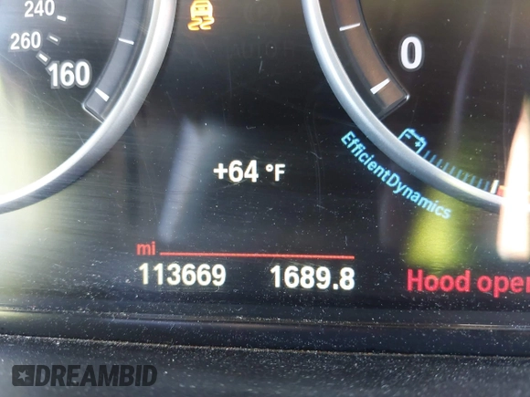2015 BMW 5 Series 528i with VIN WBA5A5C56FD512769, listed as a IAAI auction lot 40832378 with 113,669 mi miles. Bid and sale history available at carsss.com. Image 15.
