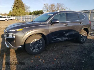 2023 Hyundai Santa Fe Hybrid Blue with VIN 5NMS2DA18PH015924, listed as a Copart auction lot 80887024 with 4,863 mi miles and Salvage Title. Bid and sale history available at carsss.com. Image 1.