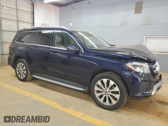 2019 Mercedes-Benz GLS 450 with VIN 4JGDF6EE0KB222595, listed as a Copart auction lot 54243465 with 82,664 mi miles and Salvage Title. Bid and sale history available at DreamBid. Image 4.