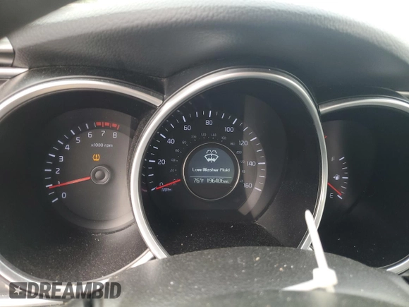 2014 Kia Optima LX with VIN KNAGM4A74E5497258, listed as a Copart auction lot 54955105 with 196,406 mi miles and Clean Title. Bid and sale history available at carsss.com. Image 9.