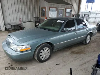 2005 Mercury Grand Marquis LS Premium with VIN 2MEFM75W05X615367, listed as a Copart auction lot 52590275 with 203,052 mi miles and Salvage Title. Bid and sale history available at carsss.com. Image 1.