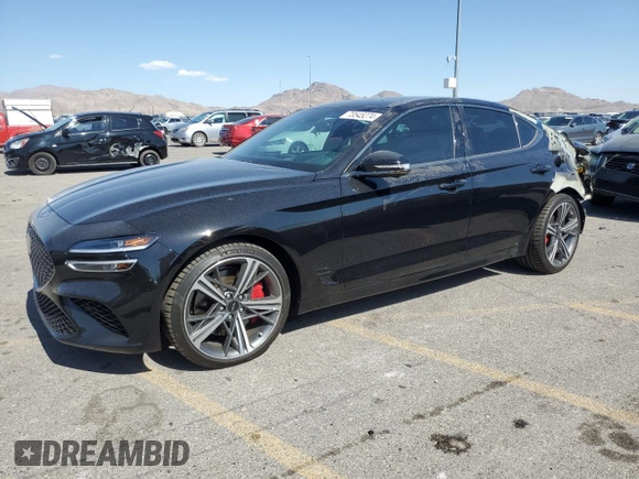 2024 Genesis G70 Sport Advanced with VIN KMTG54SE3RU137375, listed as a Copart auction lot 73545274 with 1,702 mi miles and Salvage Title. Bid and sale history available at DreamBid. Image 1.