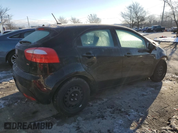 2015 Kia Rio LX with VIN KNADM5A36F6457636, listed as a Copart auction lot 45952515 with 141,007 mi miles and Salvage Title. Bid and sale history available at carsss.com. Image 3.