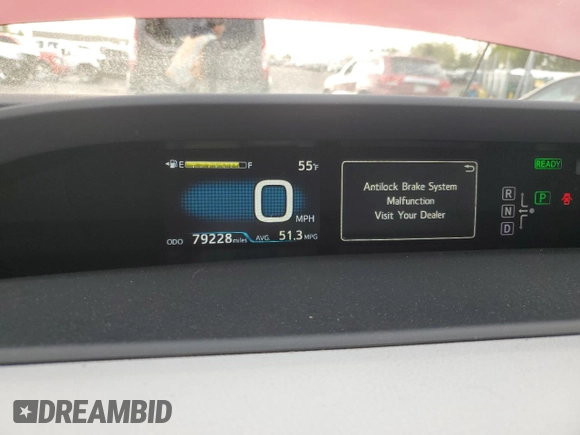 2016 Toyota Prius Two with VIN JTDKBRFU4G3516422, listed as a Copart auction lot 54629045 with 79,228 mi miles and Salvage Title. Bid and sale history available at DreamBid. Image 9.