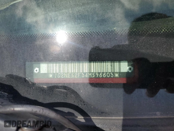 2004 Pontiac Grand Am SE z VIN 1G2NE52F34M596603, wystawiony jako Copart lot #57088665 z przebiegiem 213 295 mil mil oraz Szkoda całkowita • Salvage title. Historia ofert i sprzedaży dostępna na DreamBid. Obrazek 12.