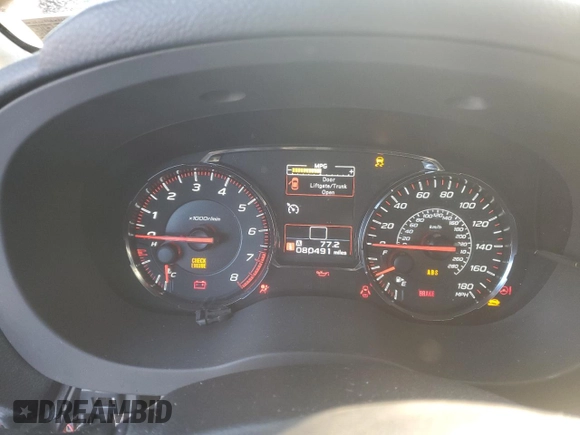 2020 Subaru WRX with VIN JF1VA1A68L9825298, listed as a Copart auction lot 41920775 with 80,491 mi miles and Salvage Title. Bid and sale history available at carsss.com. Image 9.