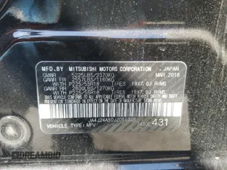 2018 Mitsubishi Outlander SEL с VIN JA4J24A50JZ055328, выставлен на аукционе Copart как лот 52754015 с пробегом 146 524 миль миль и Списание • Salvage title. История ставок и продаж доступна на DreamBid. Изображение 13.