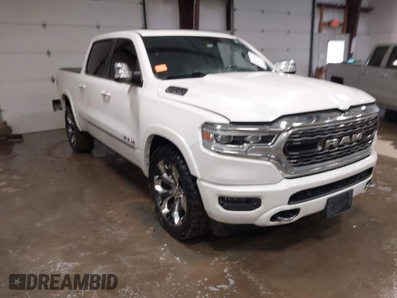 2020 Ram 1500 Limited with VIN 1C6SRFHT7LN319636, listed as a IAAI auction lot 41288661 with 107,029 mi miles. Bid and sale history available at carsss.com. Image 1.