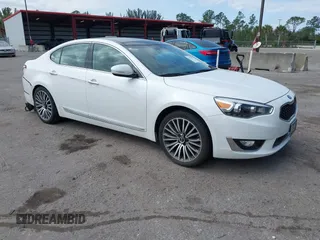 2015 Kia Cadenza Premium with VIN KNALN4D79F5178379, listed as a IAAI auction lot 41594983 with 56,205 mi miles. Bid and sale history available at carsss.com. Image 1.