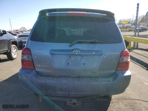 2006 Toyota Highlander w/3rd Row with VIN JTEEP21A660154155, listed as a Copart auction lot 47137515 with 156,205 mi miles and Salvage Title. Bid and sale history available at carsss.com. Image 6.
