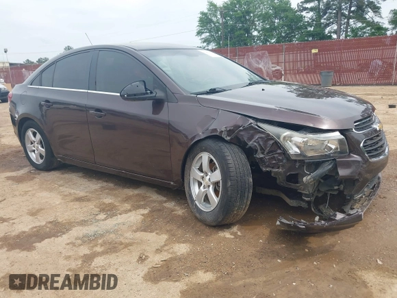 2015 Chevrolet Cruze LT with VIN 1G1PC5SB2F7280076, listed as a IAAI auction lot 41962830 with 94,039 mi miles and . Bid and sale history available at DreamBid. Image 1.