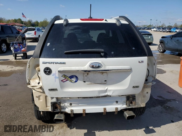 2009 Kia Sportage LX with VIN KNDJE723497584381, listed as a Copart auction lot 51685325 with 166,103 mi miles and Salvage Title. Bid and sale history available at carsss.com. Image 6.