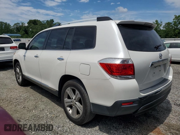 2013 Toyota Highlander Limited with VIN 5TDYK3EH7DS127358, listed as a Copart auction lot 60019995 with 152,498 mi miles and Salvage title. Bid and sale history available at DreamBid. Image 2.