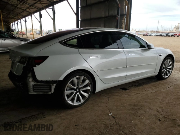 2018 Tesla Model 3 Long Range Battery with VIN 5YJ3E1EA1JF006432, listed as a Copart auction lot 47820855 with 66,032 mi miles and Salvage Title. Bid and sale history available at DreamBid. Image 3.