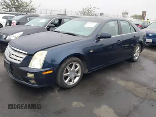 2005 Cadillac STS with VIN 1G6DW677X50123837, listed as a IAAI auction lot 41518108 with 167,385 mi miles. Bid and sale history available at carsss.com. Image 2.