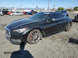 2017 Infiniti Q60 Red Sport 400 with VIN JN1FV7EK3HM611159, listed as a Copart auction lot 89027035 with 167,334 mi miles and Clean Title. Bid and sale history available at carsss.com. Image 1.