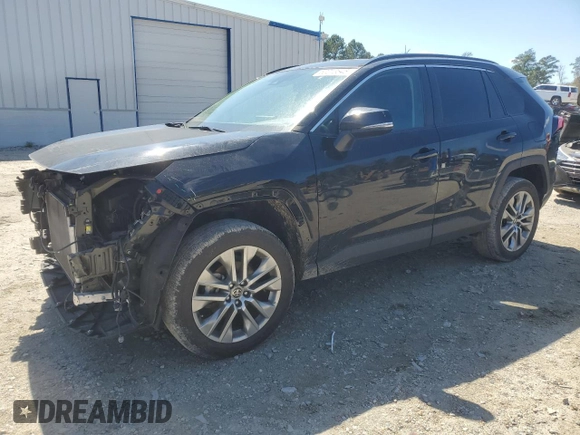 2022 Toyota RAV4 XLE Premium with VIN 2T3C1RFV7NC198419, listed as a Copart auction lot 50213545 with 36,863 mi miles and Salvage Title. Bid and sale history available at carsss.com. Image 1.