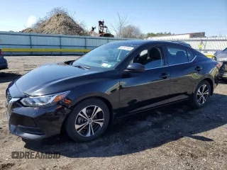 2021 Nissan Sentra SV with VIN 3N1AB8CV5MY225873, listed as a Copart auction lot 52103995 with 25,362 mi miles and Salvage Title. Bid and sale history available at DreamBid. Image 1.