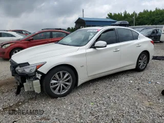 2017 Infiniti Q50 Premium with VIN JN1EV7AP3HM732884, listed as a Copart auction lot 60314675 with 75,597 mi miles and Salvage title. Bid and sale history available at DreamBid. Image 1.