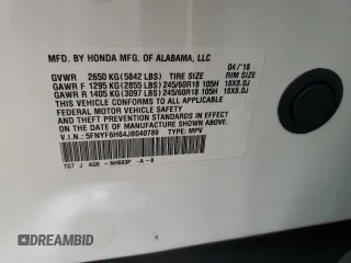 2018 Honda Pilot EX-L with VIN 5FNYF6H64JB040789, listed as a Copart auction lot 85667954 with 84,575 mi miles and Salvage title. Bid and sale history available at DreamBid. Image 13.
