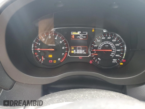 2019 Subaru WRX z VIN JF1VA1A60K9815184, wystawiony jako Copart lot #58034635 z przebiegiem 79 583 mil mil oraz Szkoda całkowita • Salvage title. Historia ofert i sprzedaży dostępna na DreamBid. Obrazek 9.