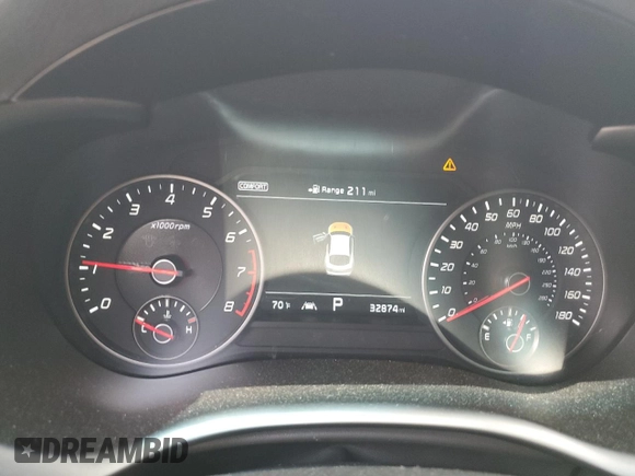 2020 Kia Stinger GT1 with VIN KNAE45LC8L6081602, listed as a Copart auction lot 52291265 with 32,874 mi miles and Salvage Title. Bid and sale history available at DreamBid. Image 9.