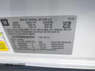 2016 GMC Acadia Denali with VIN 1GKKRTKD4GJ257624, listed as a IAAI auction lot 41769196 with 129,229 mi miles. Bid and sale history available at carsss.com. Image 9.