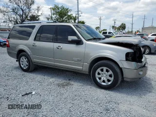 2008 Ford Expedition Max Limited with VIN 1FMFK20518LA77414, listed as a Copart auction lot 54095065 with 237,581 mi miles and Salvage title. Bid and sale history available at DreamBid. Image 4.