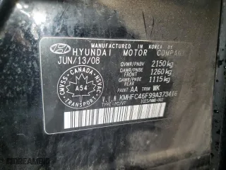 2009 Hyundai Azera Limited with VIN KMHFC46F99A373416, listed as a Copart auction lot 72311094 with 179,978 mi miles and Clean Title. Bid and sale history available at carsss.com. Image 12.