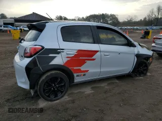 2023 Mitsubishi Mirage Black Edition with VIN ML32AWHJ7PH004793, listed as a Copart auction lot 44710115 with Not provided miles and Salvage title. Bid and sale history available at DreamBid. Image 3.