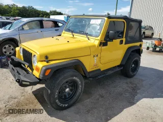 2003 Jeep Wrangler X with VIN 1J4FA39S83P368090, listed as a Copart auction lot 69773284 with 216,671 mi miles and Salvage Title. Bid and sale history available at carsss.com. Image 1.