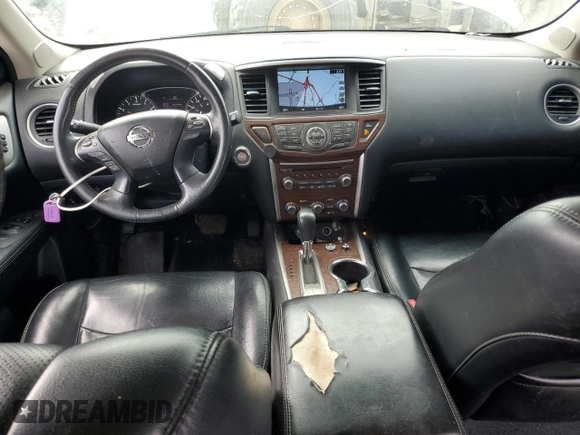 2017 Nissan Pathfinder Platinum with VIN 5N1DR2MN3HC612739, listed as a Copart auction lot 43795605 with 147,239 mi miles and Salvage Title. Bid and sale history available at carsss.com. Image 8.