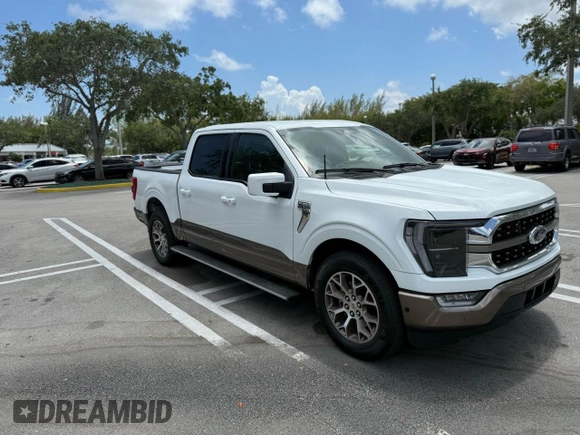 2023 Ford F-150 XL with VIN 1FTEW1C82PFB13340, listed as a Copart auction lot 55350765 with 21,131 mi miles and Clean Title. Bid and sale history available at carsss.com. Image 1.
