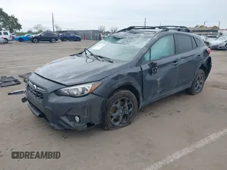 2023 Subaru Crosstrek Sport with VIN JF2GTHSC3PH279405, listed as a IAAI auction lot 41827783 with 19,711 mi miles. Bid and sale history available at carsss.com. Image 2.
