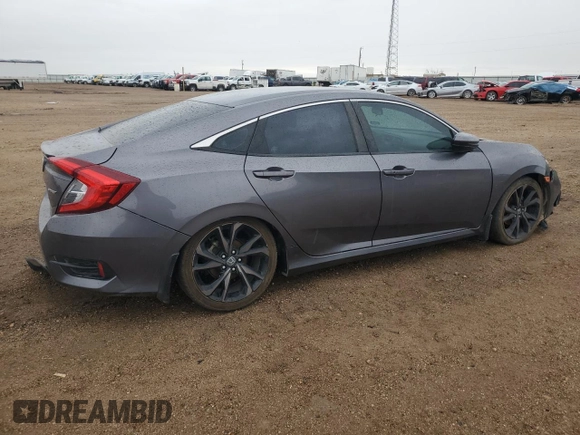2020 Honda Civic Sedan Sport with VIN 19XFC2F88LE001533, listed as a Copart auction lot 51584195 with 79,130 mi miles and Salvage Title. Bid and sale history available at carsss.com. Image 3.