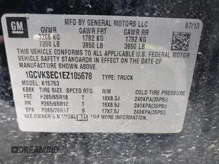 2014 Chevrolet Silverado 1500 LTZ with VIN 1GCVKSEC1EZ105678, listed as a IAAI auction lot 41299817 with 142,014 mi miles and . Bid and sale history available at DreamBid. Image 9.
