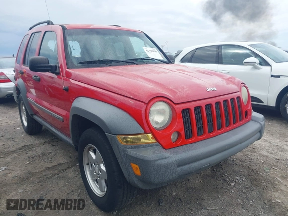 2005 Jeep Liberty Sport with VIN 1J4GL48KX5W540134, listed as a IAAI auction lot 41763890 with 191,262 mi miles. Bid and sale history available at carsss.com. Image 1.