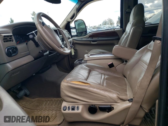 2001 Ford Excursion Limited z VIN 1FMNU43S41EC44930, wystawiony jako Copart lot #48939145 z przebiegiem 206 965 mil mil oraz Czysty tytuł • Clean title. Historia ofert i sprzedaży dostępna na DreamBid. Obrazek 7.