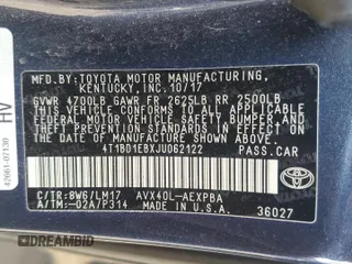 2018 Toyota Avalon Hybrid XLE Plus z VIN 4T1BD1EBXJU062122, wystawiony jako Copart lot #54020165 z przebiegiem 92 203 mil mil oraz Szkoda całkowita • Salvage title. Historia ofert i sprzedaży dostępna na DreamBid. Obrazek 13.