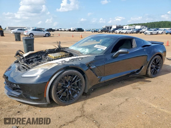 2016 Chevrolet Corvette Z06 1LZ with VIN 1G1YP2D60G5612360, listed as a Copart auction lot 59606855 with 88,050 mi miles and Salvage title. Bid and sale history available at DreamBid. Image 1.