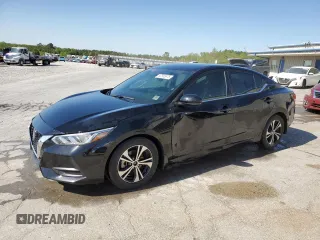2020 Nissan Sentra SV with VIN 3N1AB8CV1LY256231, listed as a Copart auction lot 52805675 with 107,882 mi miles and Salvage Title. Bid and sale history available at carsss.com. Image 1.